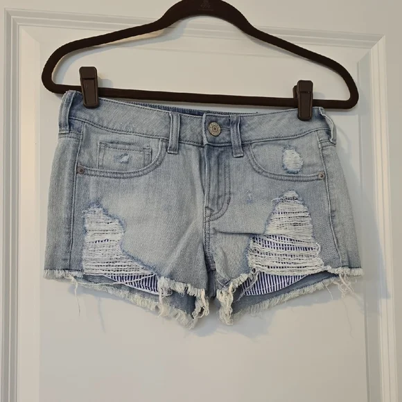 Express Light Blue Jean Shorts. Size 00 - Picture 1 of 13